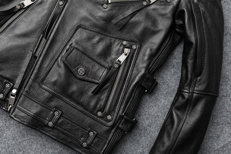 Slim Fit Soft First Layer Cowhide Biker’s Leather Jacket