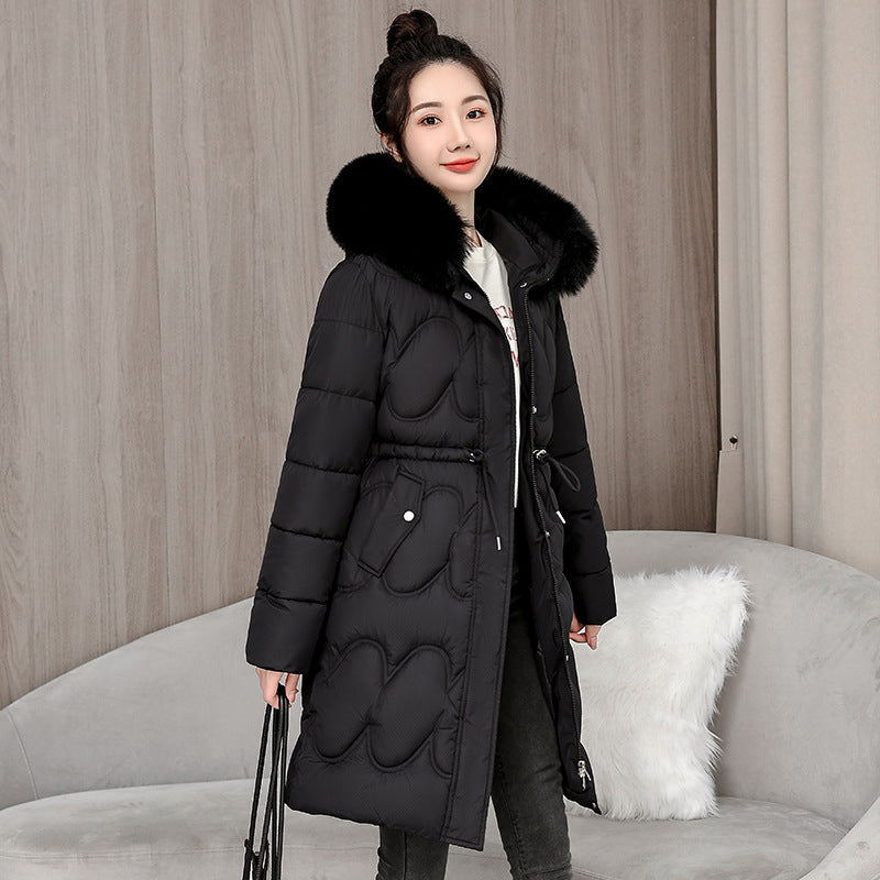Women’s Waist Slimming Fur Collar Cotton Coat