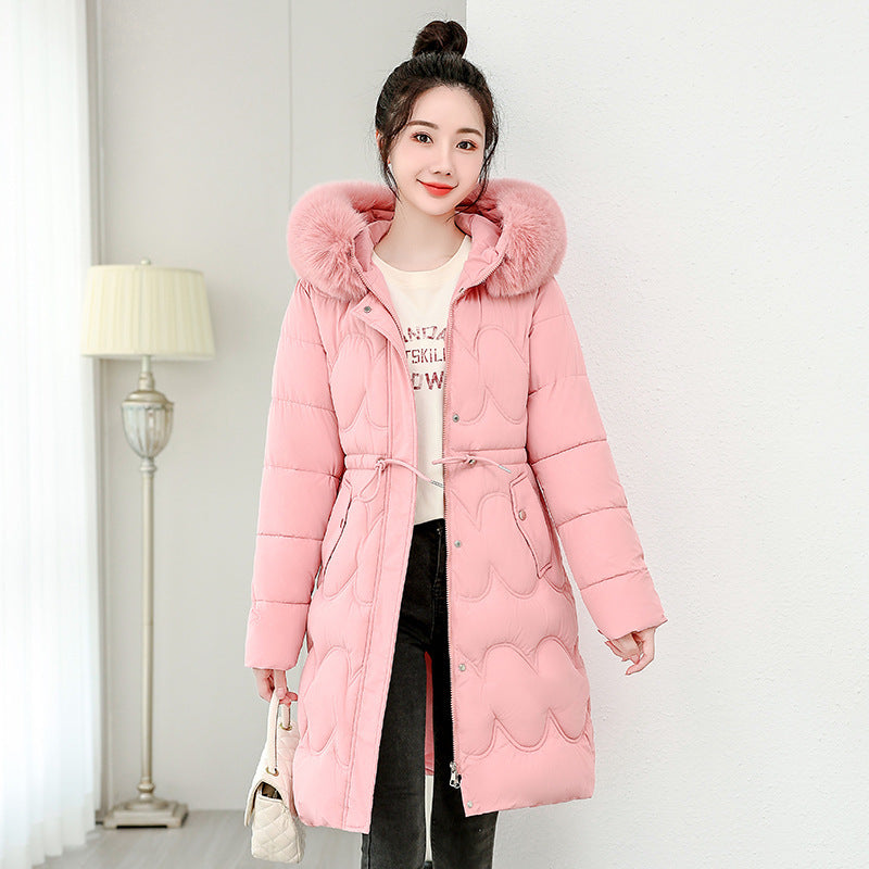 Women’s Waist Slimming Fur Collar Cotton Coat