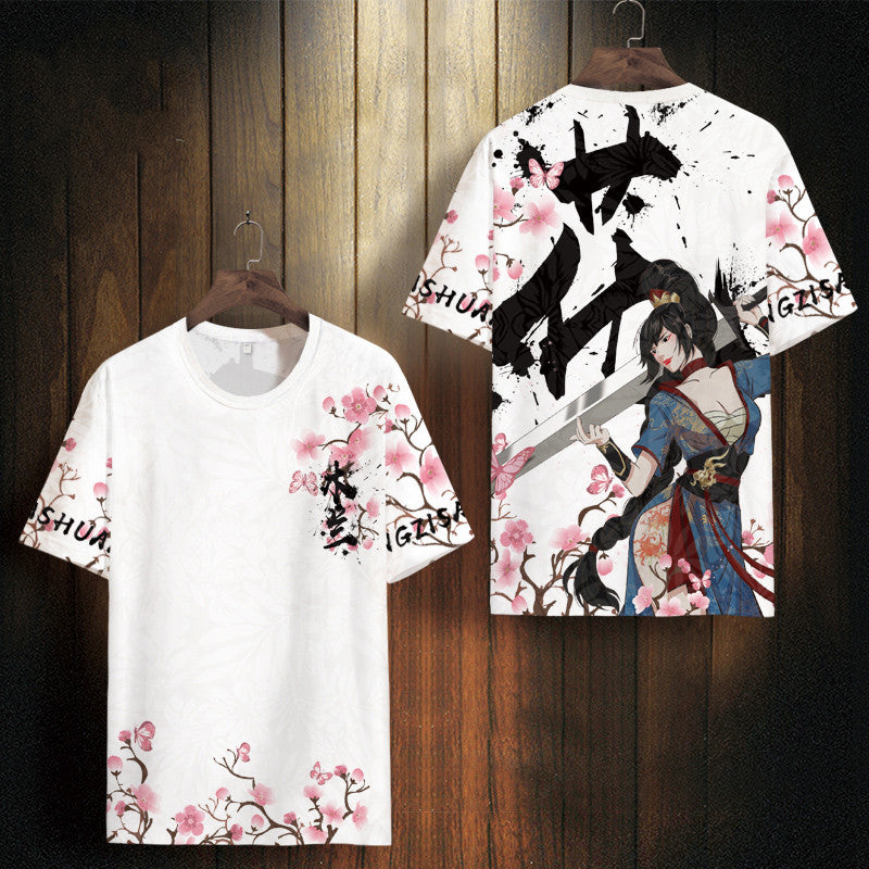 Printed popular logo casual T-shirt - 1051T / 7XL