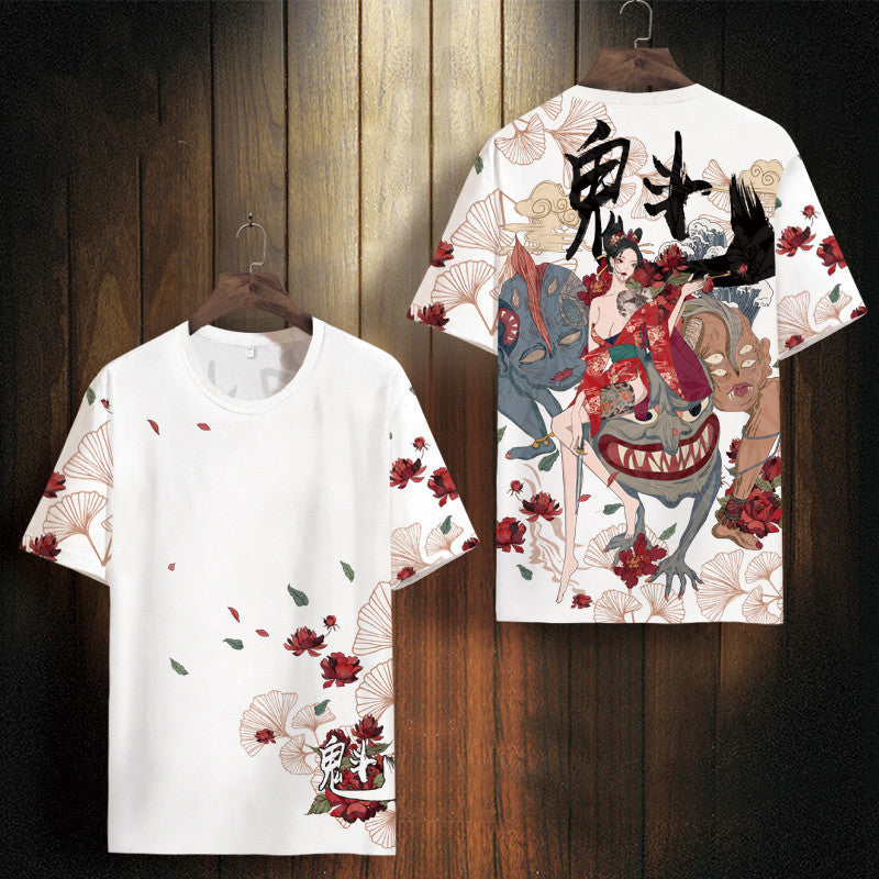 Printed popular logo casual T-shirt - 1238T / 6XL