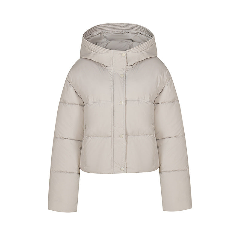 Women’s Simple Casual Hooded Short Down Jacket