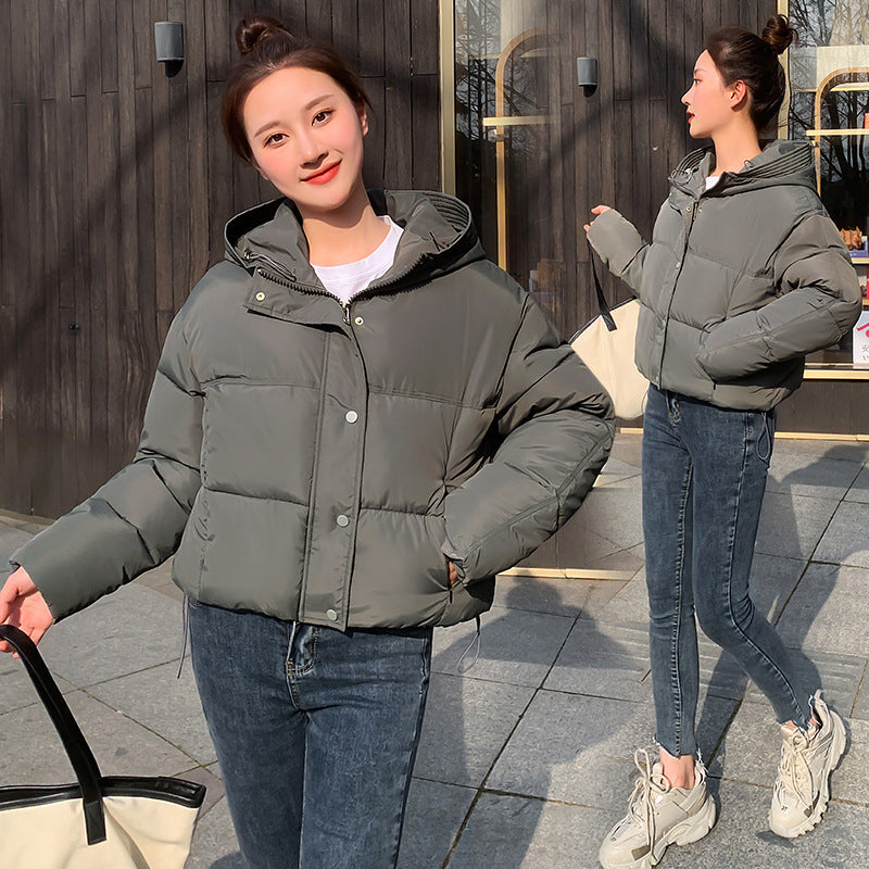 Women’s Simple Casual Hooded Short Down Jacket