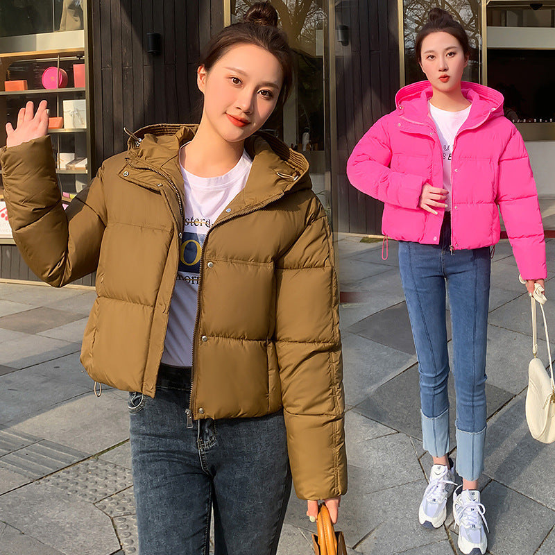 Women’s Simple Casual Hooded Short Down Jacket