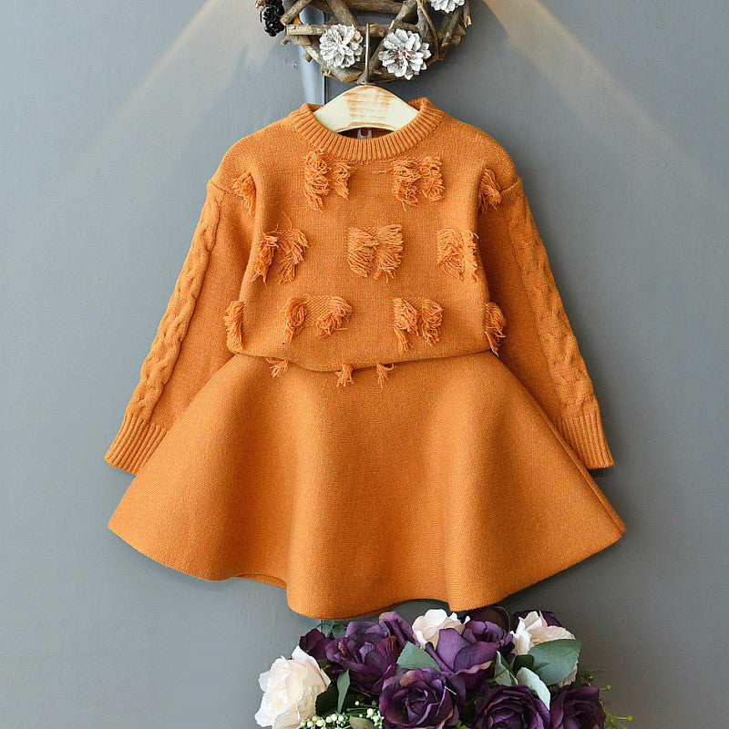 Children’s clothing suits - 01 Orange / 90cm