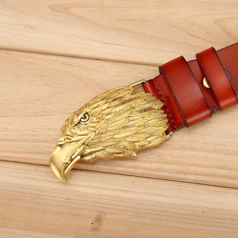 Personalized Eagle Head Buckle Men’s Belt