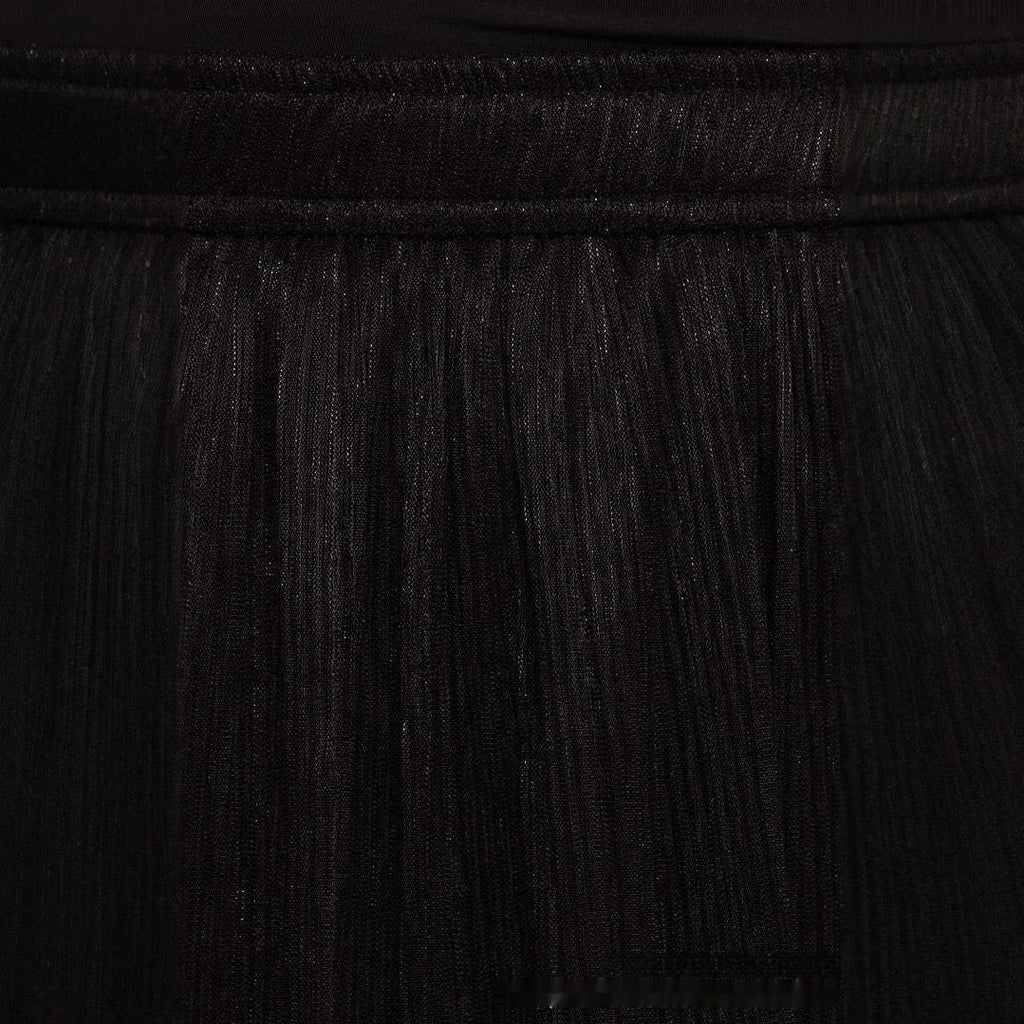Solid Color Streamer Yarn Skirt Women’s Summer High Waist Slimming A- Line Bright Silk Skirt French Style