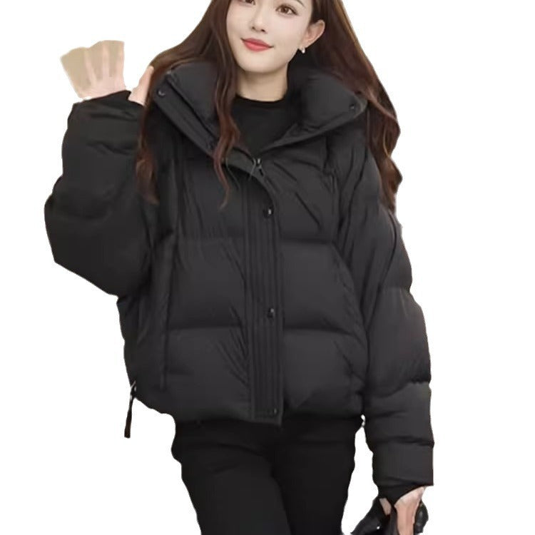Women’s Short Cotton Jacket Hooded Loose Coat