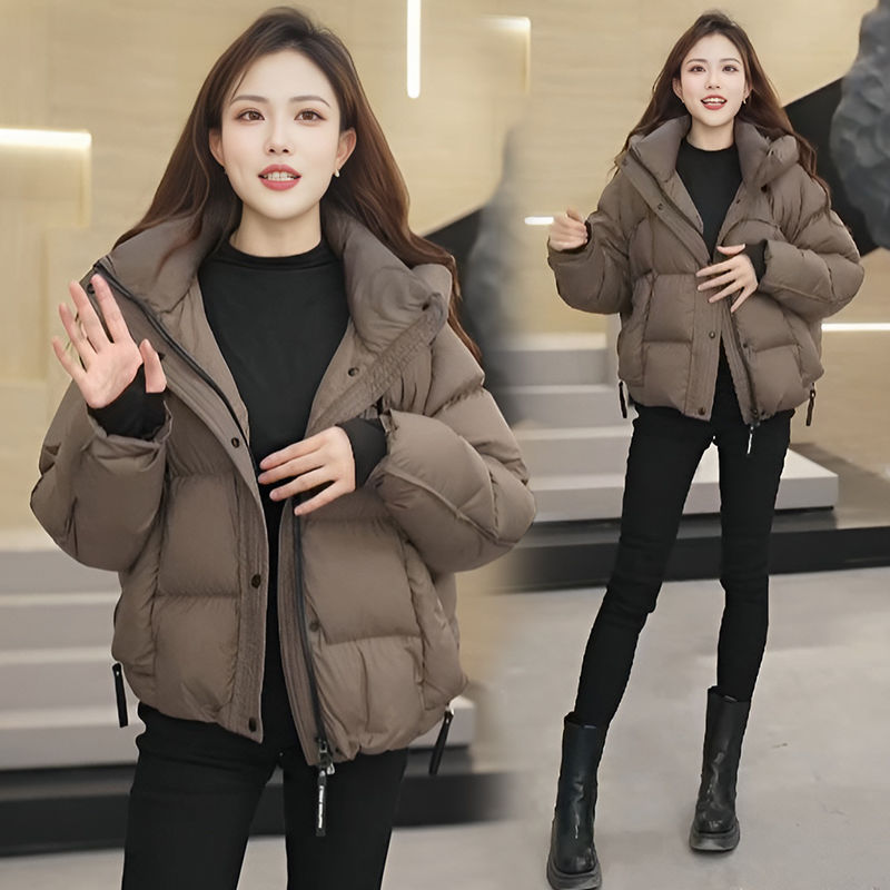 Women’s Short Cotton Jacket Hooded Loose Coat