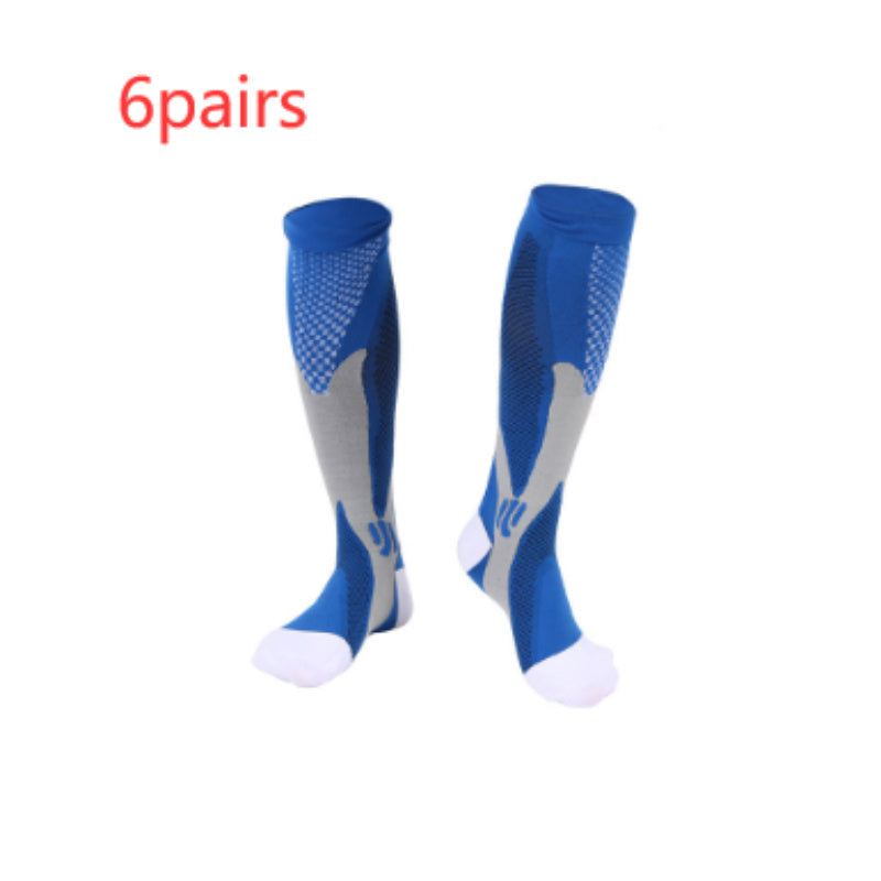 Outdoor Sports Magic Compression Stretch Socks - Blue / S to M / 6pairs