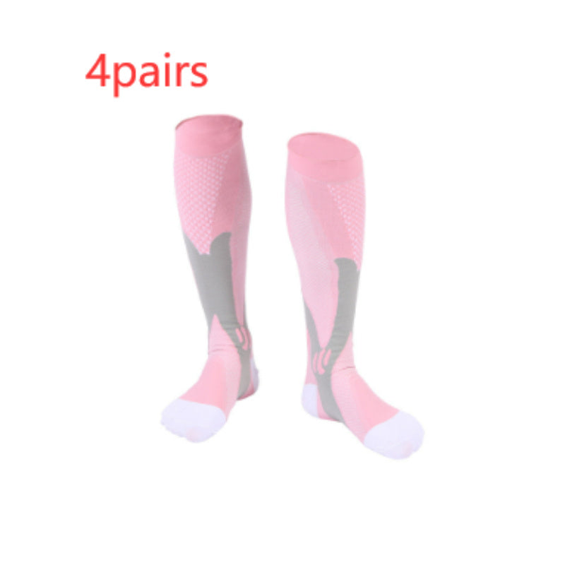 Outdoor Sports Magic Compression Stretch Socks - Pink / S to M / 4pairs