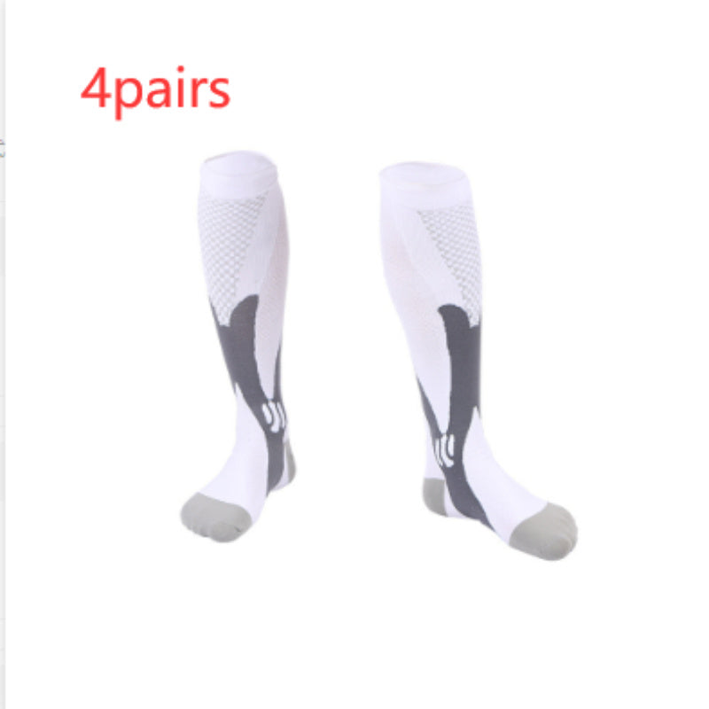 Outdoor Sports Magic Compression Stretch Socks - White / S to M / 4pairs
