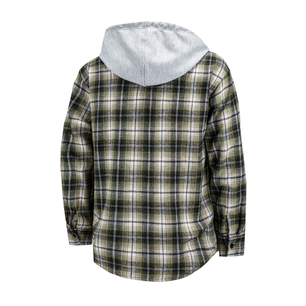 Hooded Men’s And Women’s Same Plaid Shirt Spring And Autumn