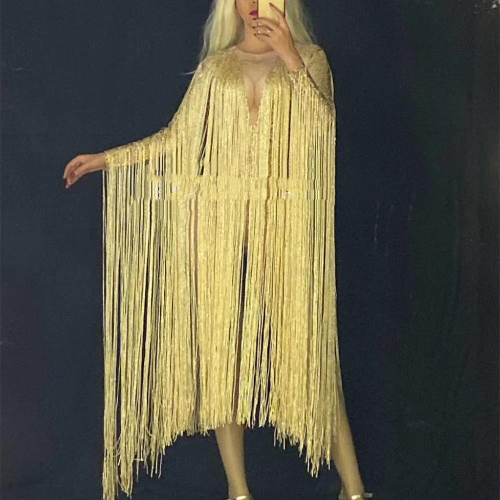 Stage Costumes Show Thin And Tight Hips Nightclub - Yellow / One size
