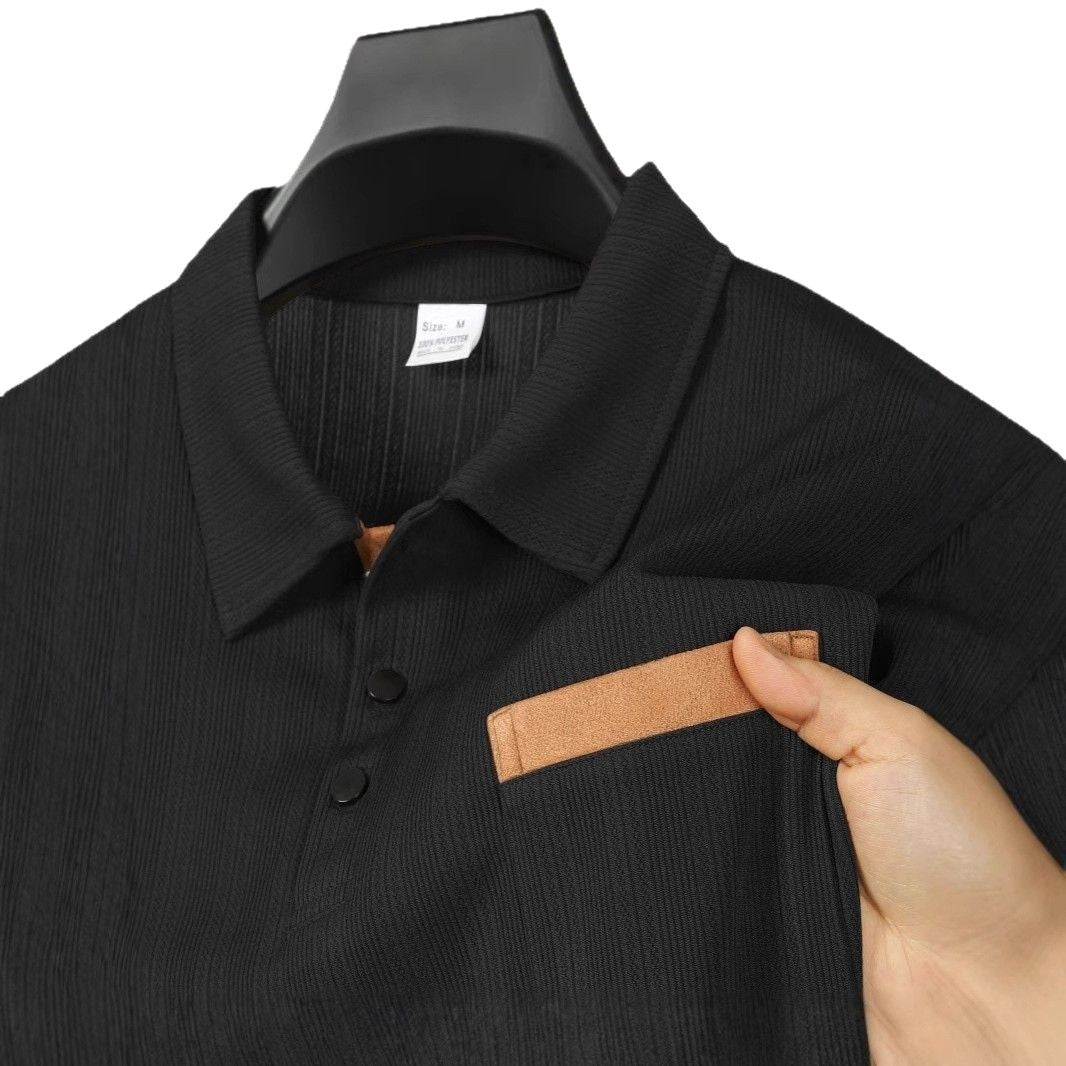Sports Long Sleeve Lapel Men’s Polo Shirt