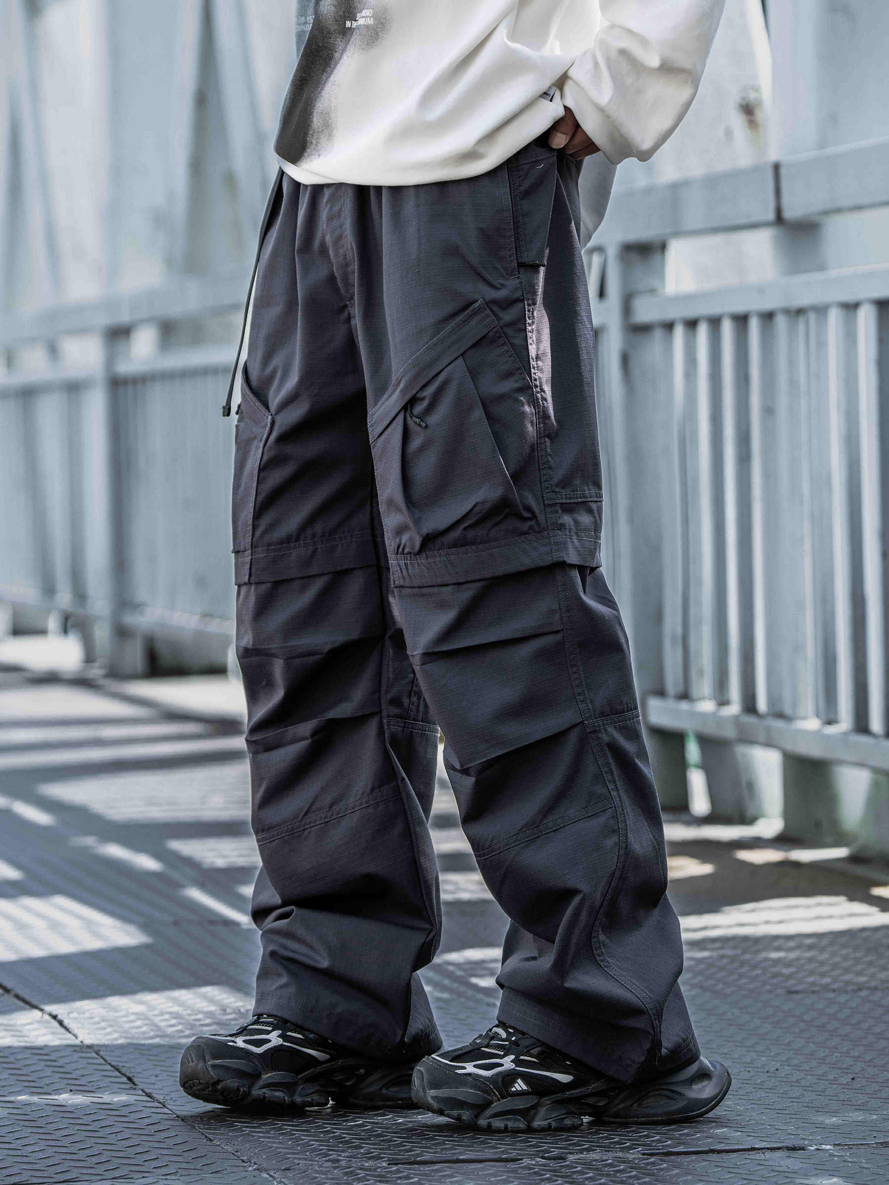 Straight Cargo Pants Men’s Multi-pocket Paratrooper Pants