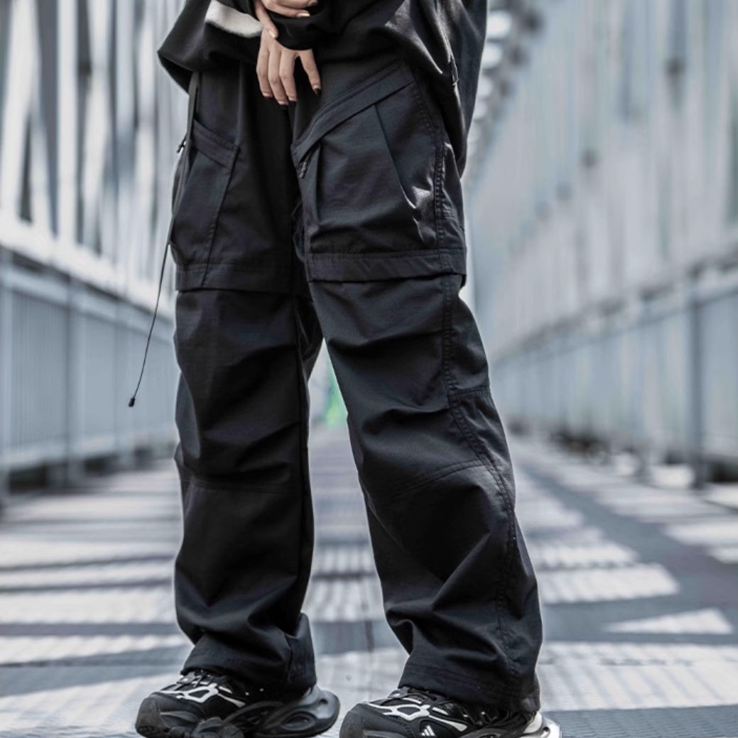 Straight Cargo Pants Men’s Multi-pocket Paratrooper Pants