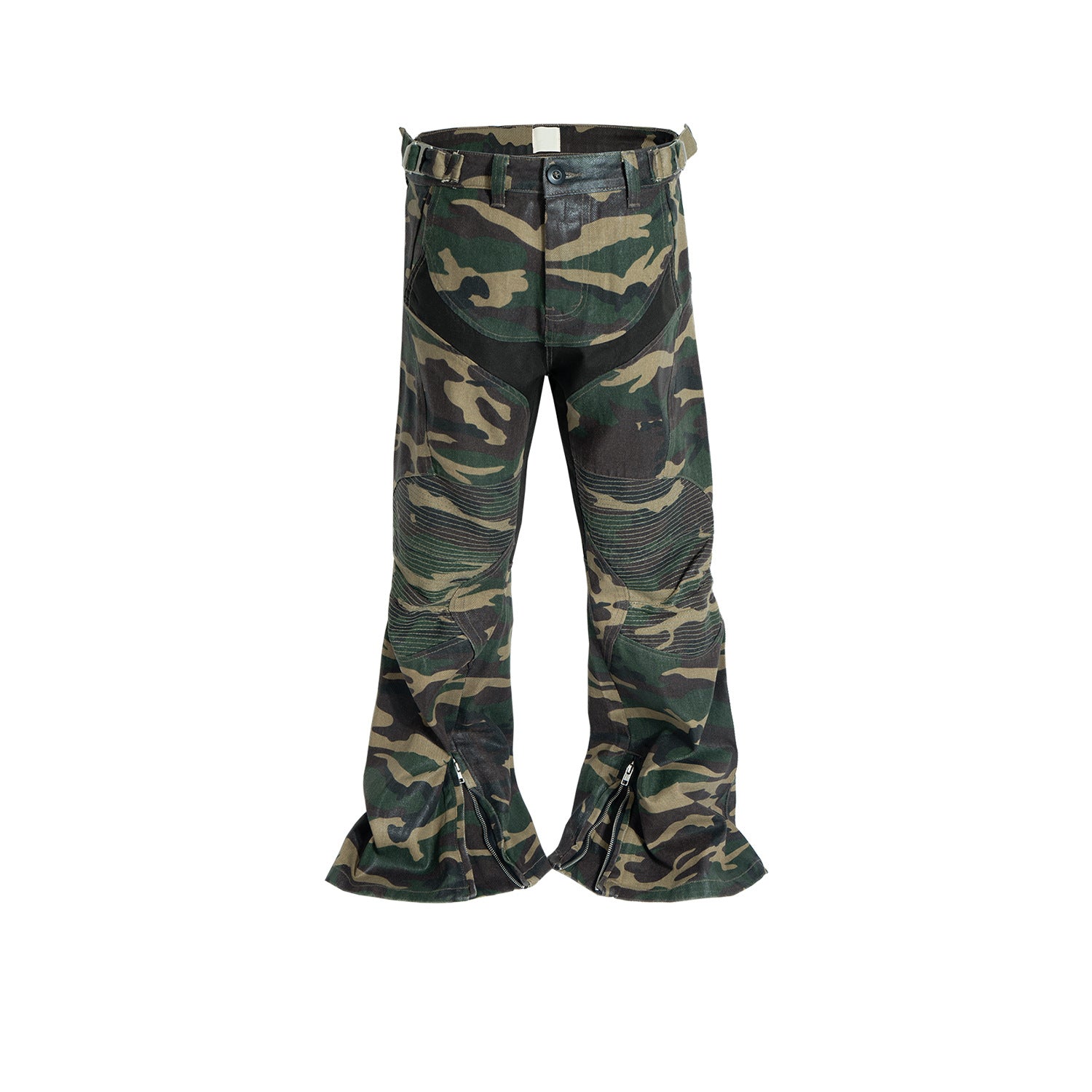 Men’s Same Stitching Design Zipper Wide Leg Pants