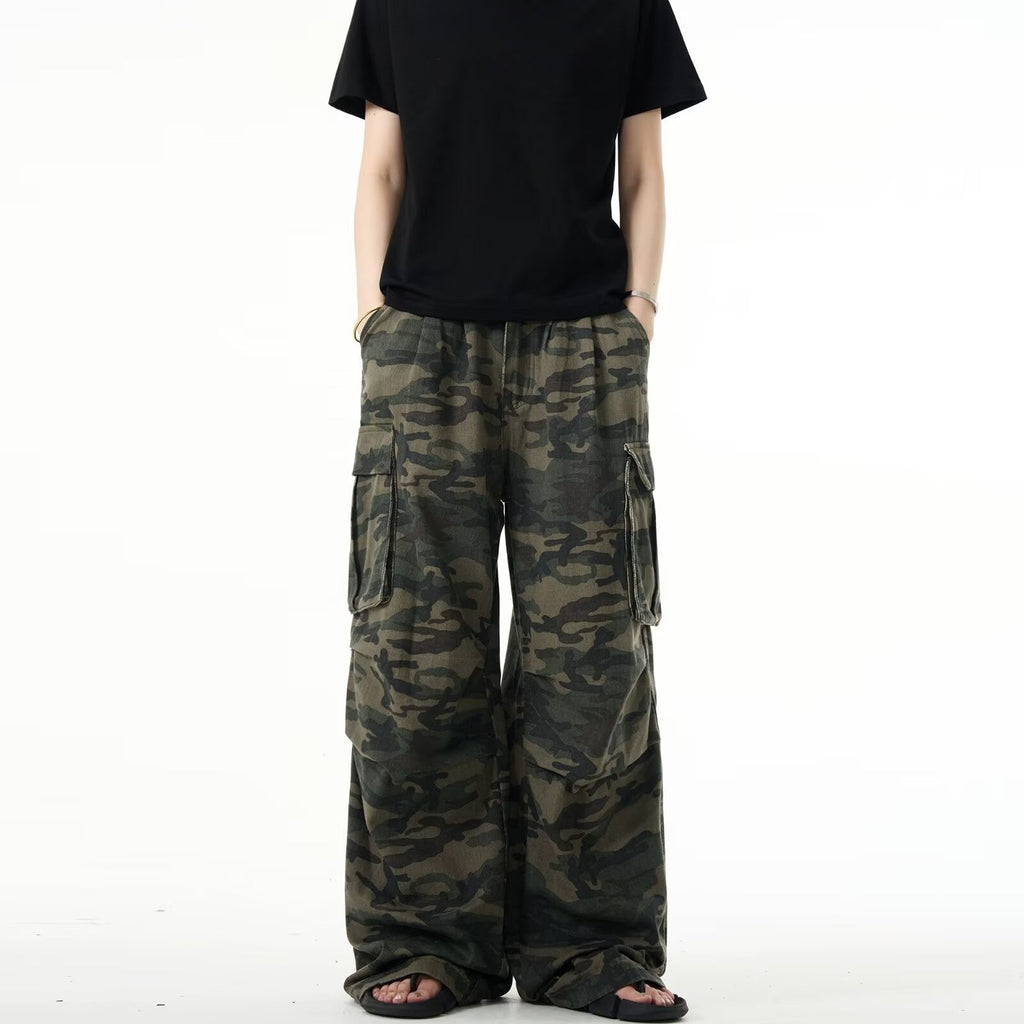 High Street Retro Multi-pocket Camouflage Cargo Pants