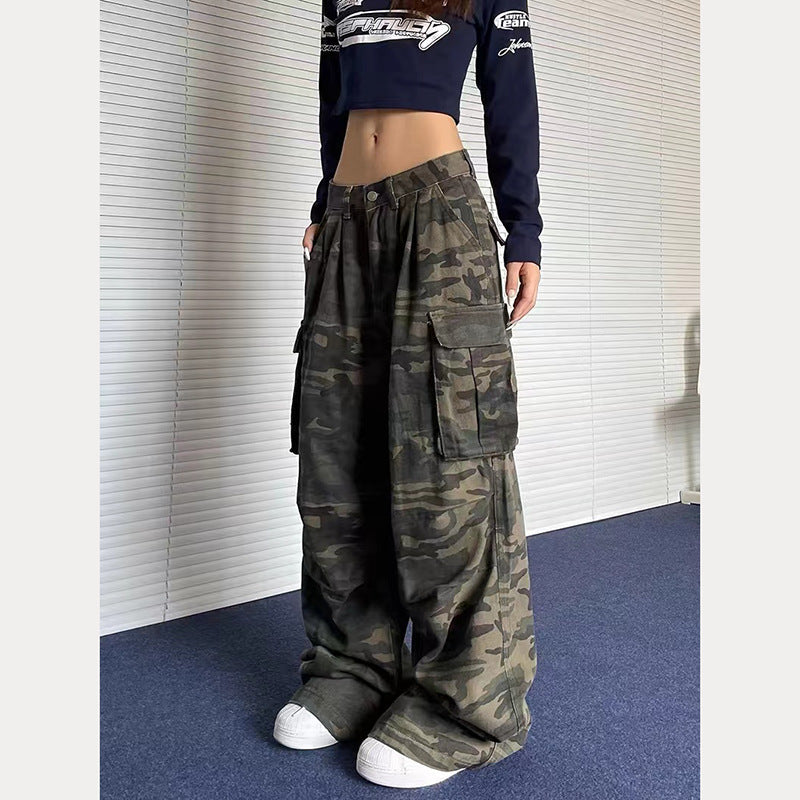 High Street Retro Multi-pocket Camouflage Cargo Pants