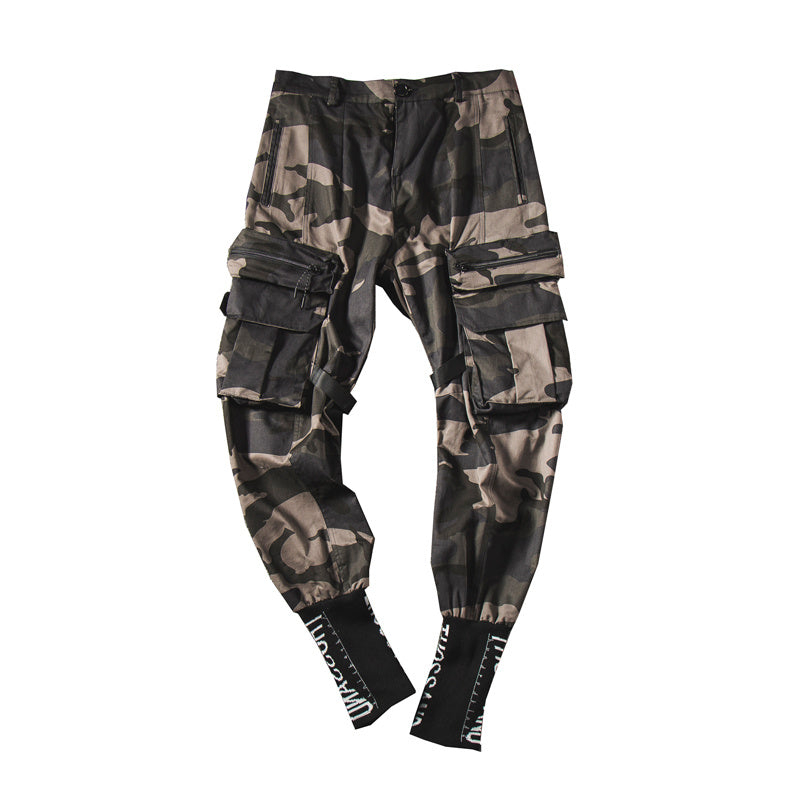 Korean fashion pants leisure pants nine-minute pants men’’s fashion pants loose leggings students’’straight-bottomed