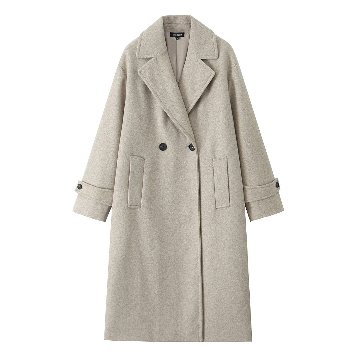 Fashion Simple Loose Soft Long-cut Coat - Beige / XS