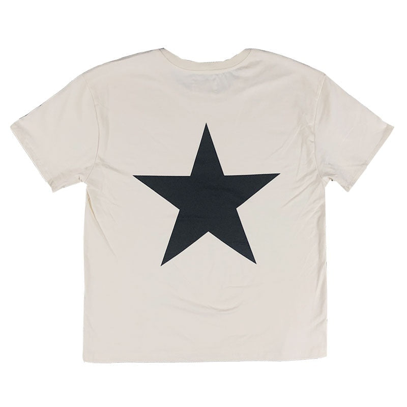 Five-pointed star double line T-shirt high street loose trend