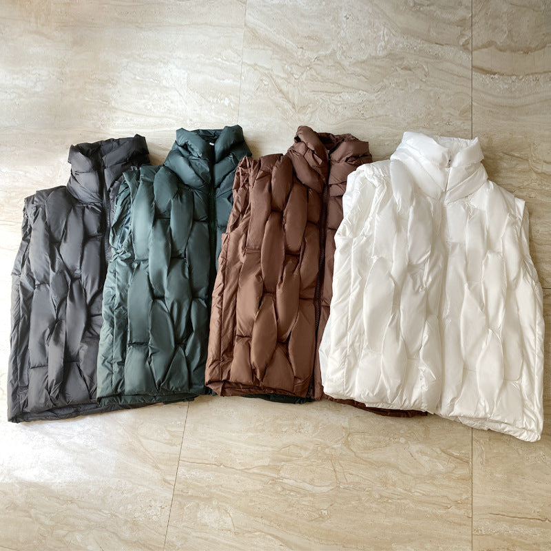 Fried Street Stand Collar Down Women’s Cotton Vest