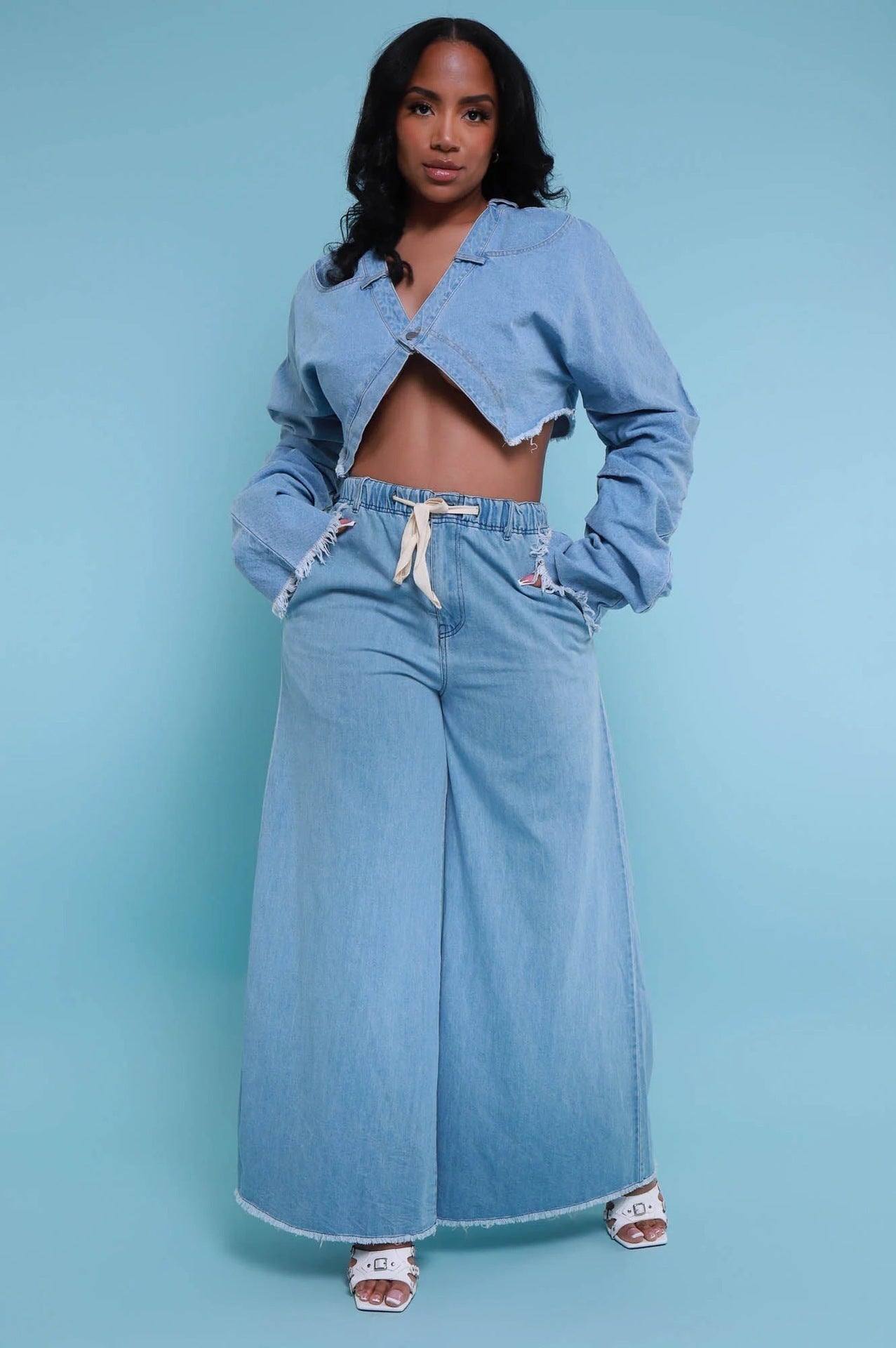 Casual Loose Denim Suit Two-piece Women’s Clothing
