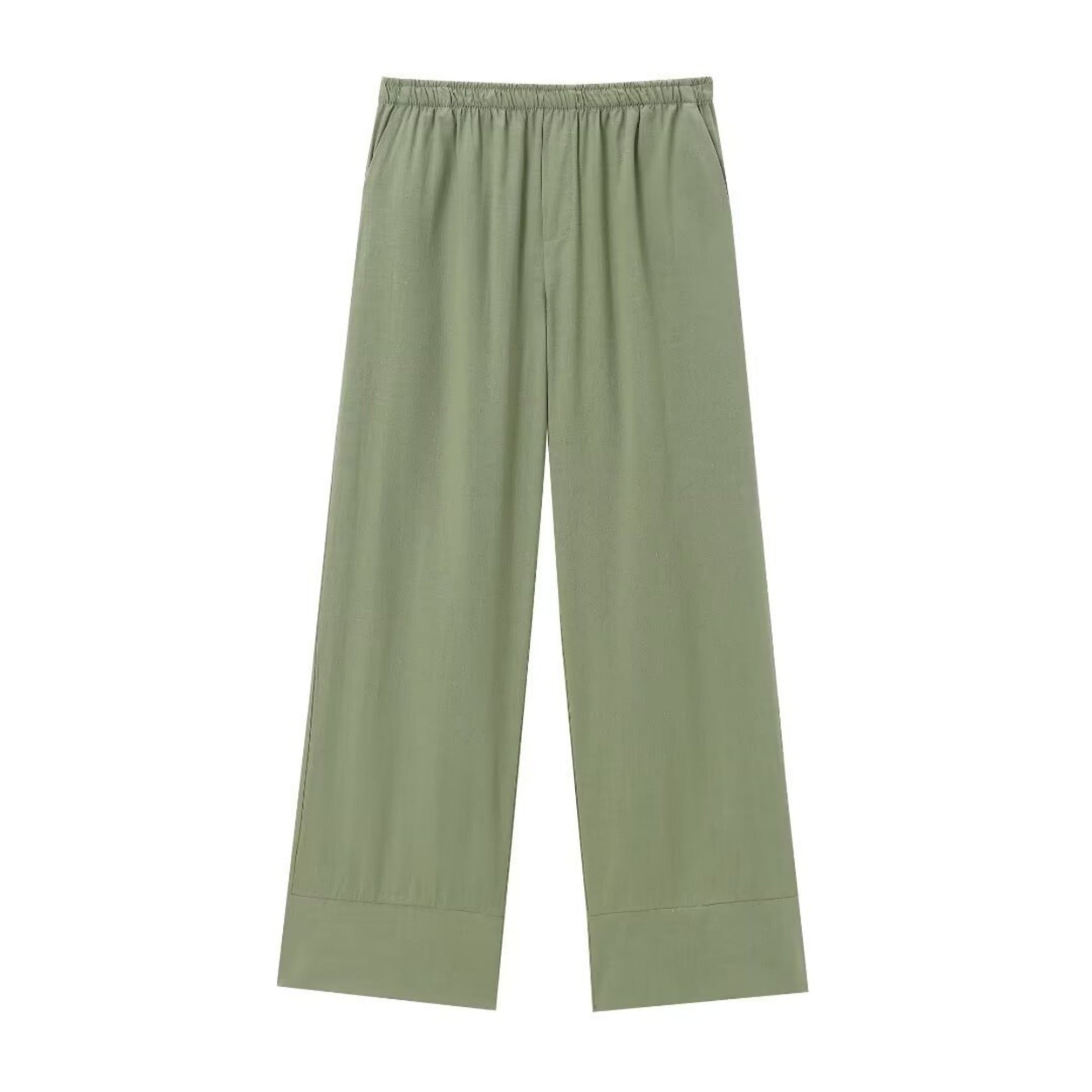Texture Double Breasted Kimono Style Outerwear Pants - Green / XS / Pants
