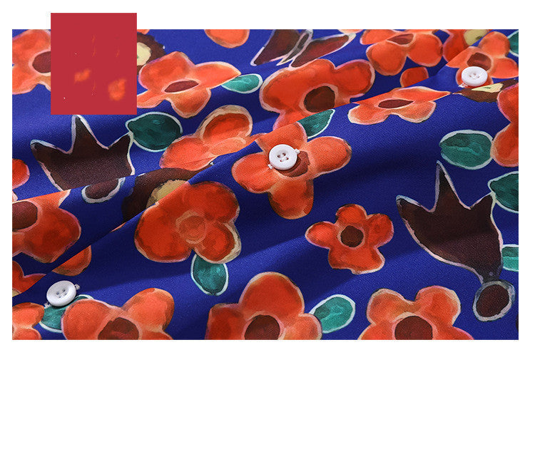 Colorful Print Shirt Unisex Loose Rock