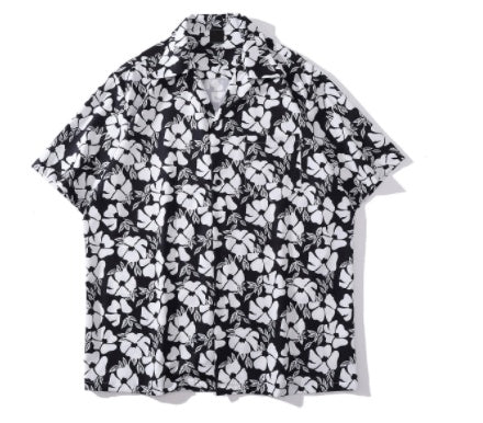 Colorful Print Shirt Unisex Loose Rock