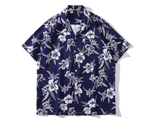 Colorful Print Shirt Unisex Loose Rock - X7798color / M
