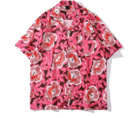 Colorful Print Shirt Unisex Loose Rock - X7802color / M
