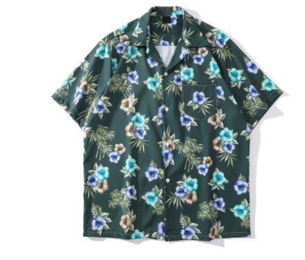 Colorful Print Shirt Unisex Loose Rock - X7805color / M