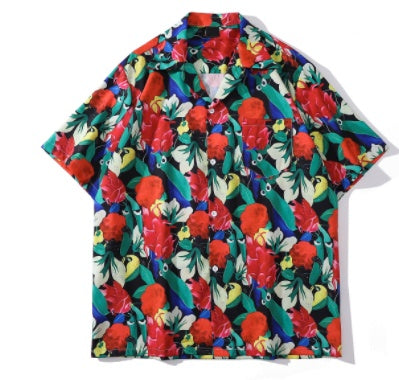 Colorful Print Shirt Unisex Loose Rock - X7807color / M