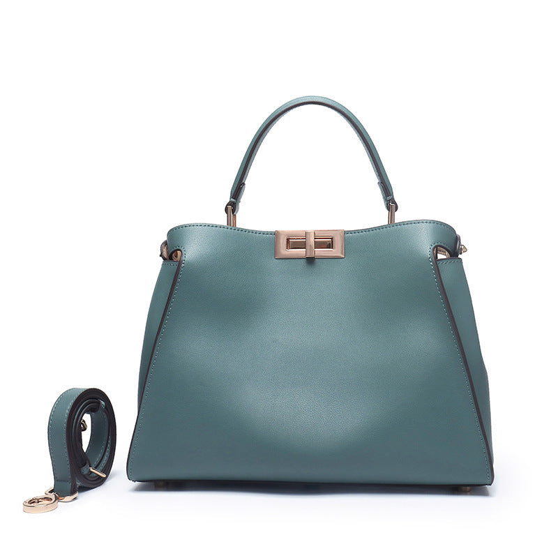 Street Trend Leather Bag Luxury Clothing High-End Fashion Online - Celadon Medium 28