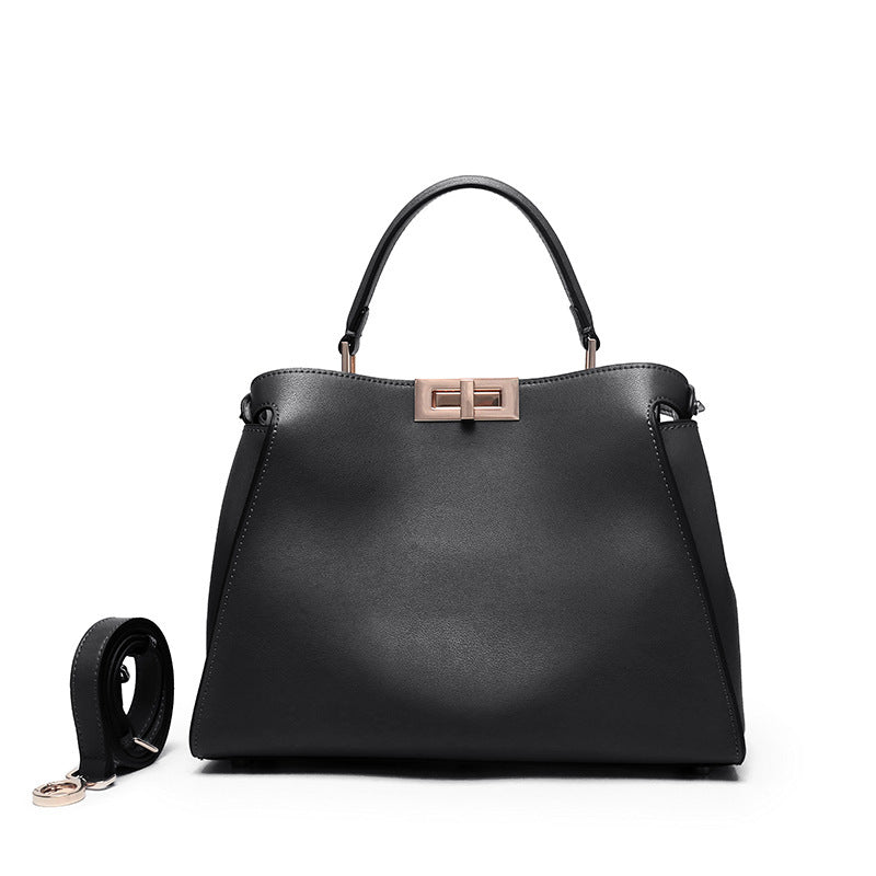 Street Trend Leather Bag Luxury Clothing High-End Fashion Online - Black Medium 28