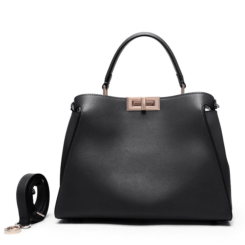 Street Trend Leather Bag Luxury Clothing High-End Fashion Online - Black Large 32