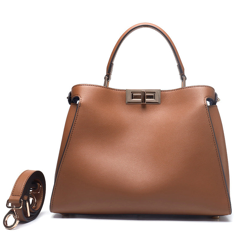 Street Trend Leather Bag Luxury Clothing High-End Fashion Online - Khaki Medium 28