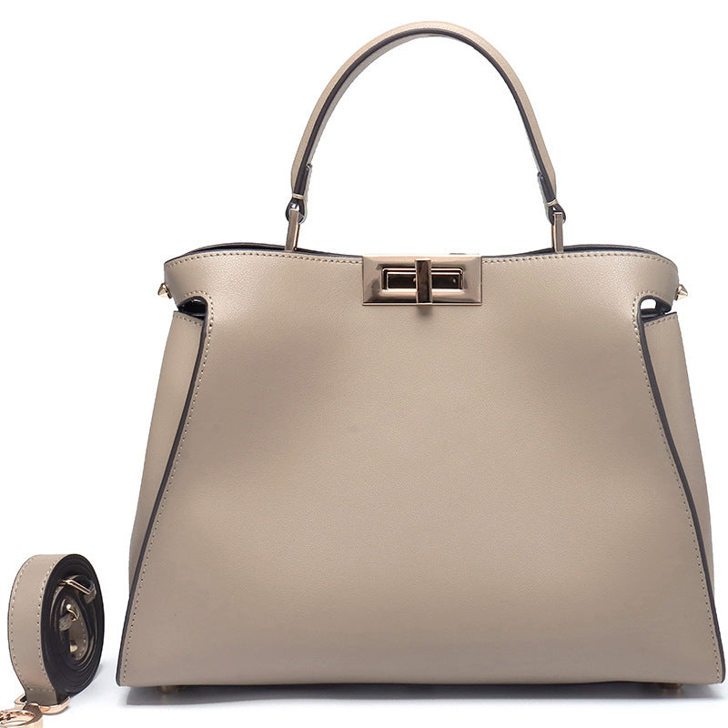 Street Trend Leather Bag Luxury Clothing High-End Fashion Online - Apricot Extra Large 39