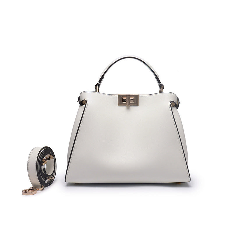 Street Trend Leather Bag Luxury Clothing High-End Fashion Online - White Medium 28