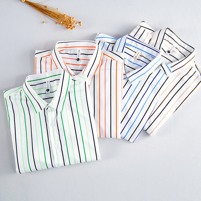 Casual Trend Color Striped Shirt