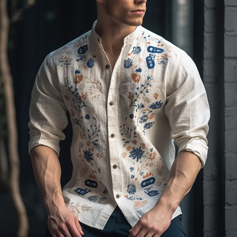Men’s Long-sleeved Shirt Printing E-commerce Loose - KJL7 / S