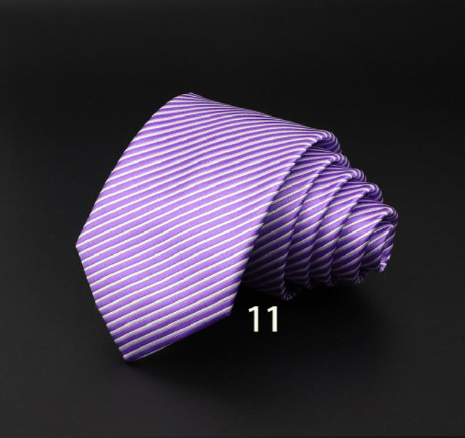 Men’s Striped British Gentleman Polyester Fiber Tie - DK5611