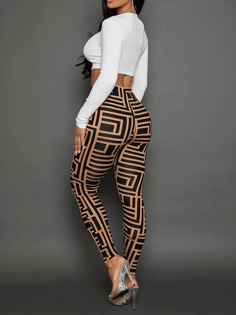 Striped Series Simple Yoga Pants Belly Contracting And Hip Lifting - G118Z215 / XL