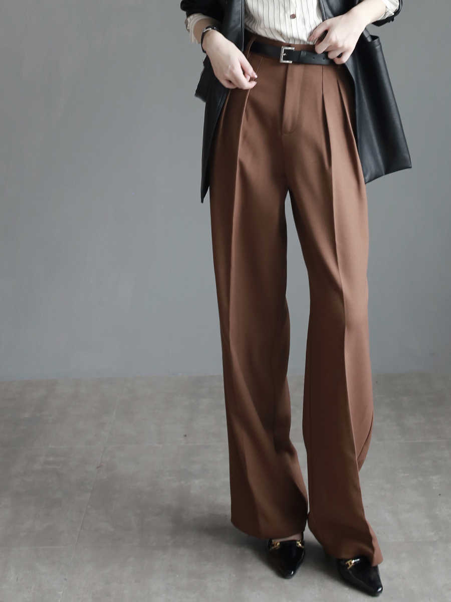 Suit Pants Women’s Slim Wide-leg Pants Mopping Floor Straight-leg Trousers