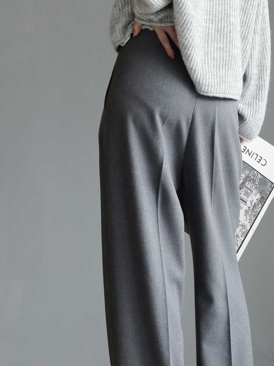 Suit Pants Women’s Slim Wide-leg Pants Mopping Floor Straight-leg Trousers