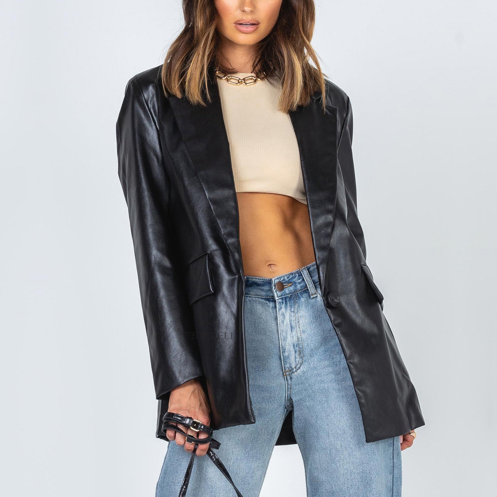 Women’s Versatile Casual Warm Leather Jacket