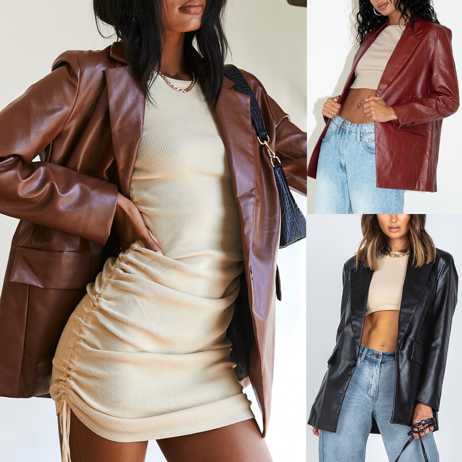 Women’s Versatile Casual Warm Leather Jacket